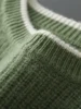 Autumn and Winter New Men's 100% Merino Wool Sweater Thickened Round Neck Knitted Hoodie Long Sleeve Solid Color Men's Wear 5