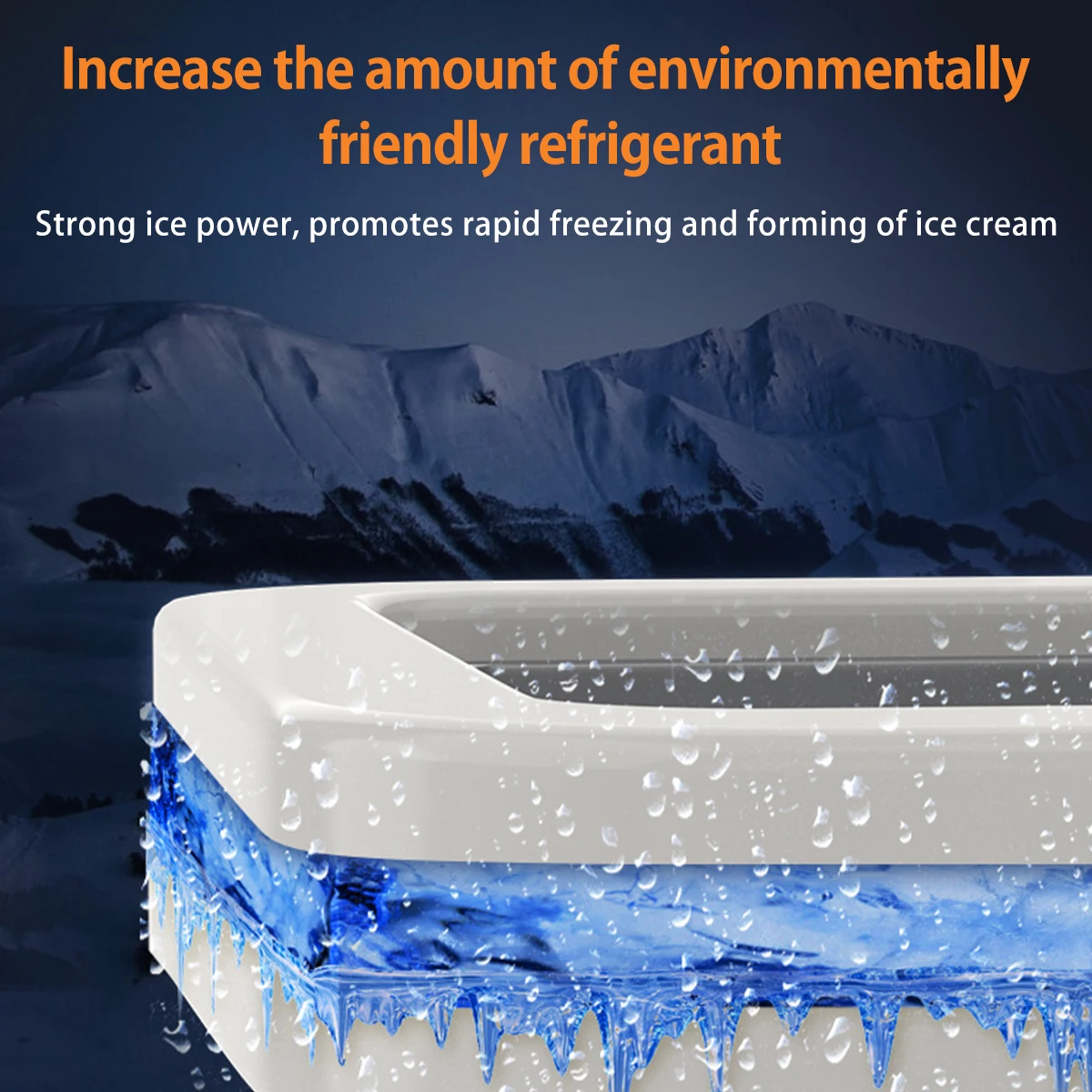 Description Picture 6 of itemIce Cream Maker Plate Fried Yogurt Machine Pan Household Cold Sweet Frozen Yogurt Fried Ice Tray DIY Mini Ice Tray with Scraper