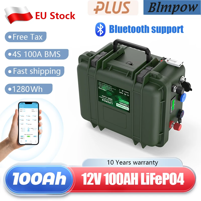 12 В 12,8 Ач 6000 Ач 80 Ач LiFePO4 аккумулятор в литиевая батарея + циклы с Bluetooth BMS Grand A элементы для лодки RV