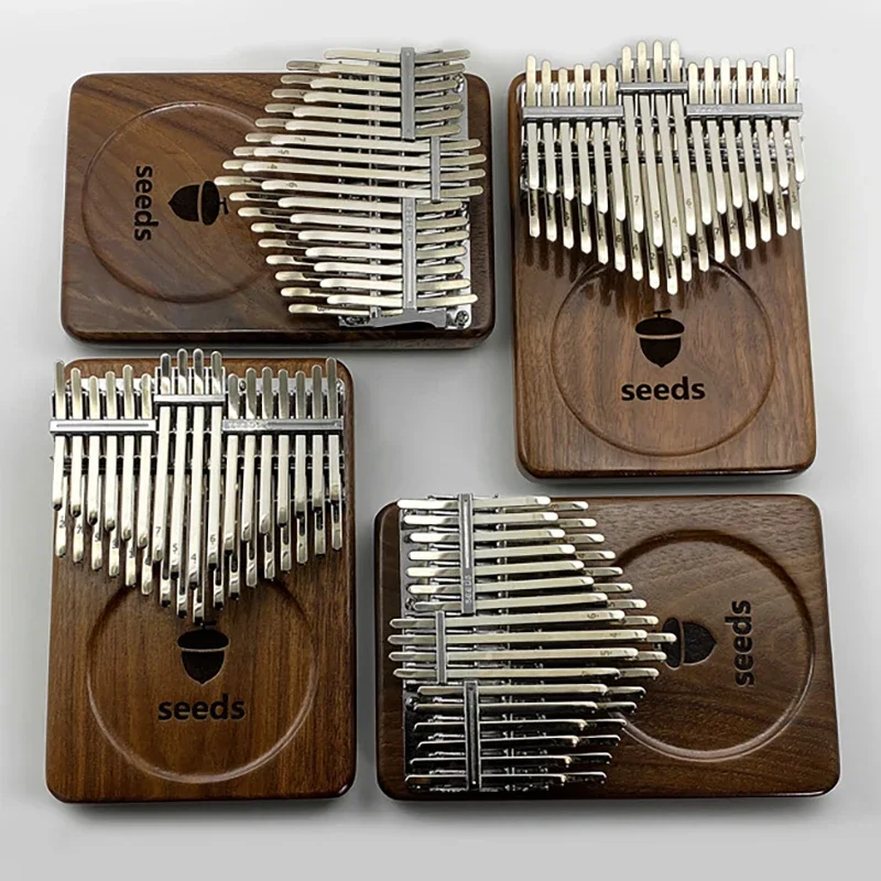 Seeds Chromatic Kalimba 34 Key C Tone Black Walnut Double Layer