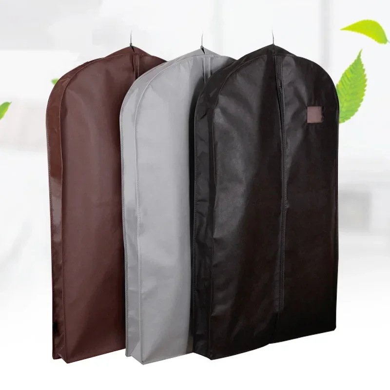 Clothes storage bag clothing dust cover garment covers widening non-woven fabric dust moisture proof for winter clothes fur coat