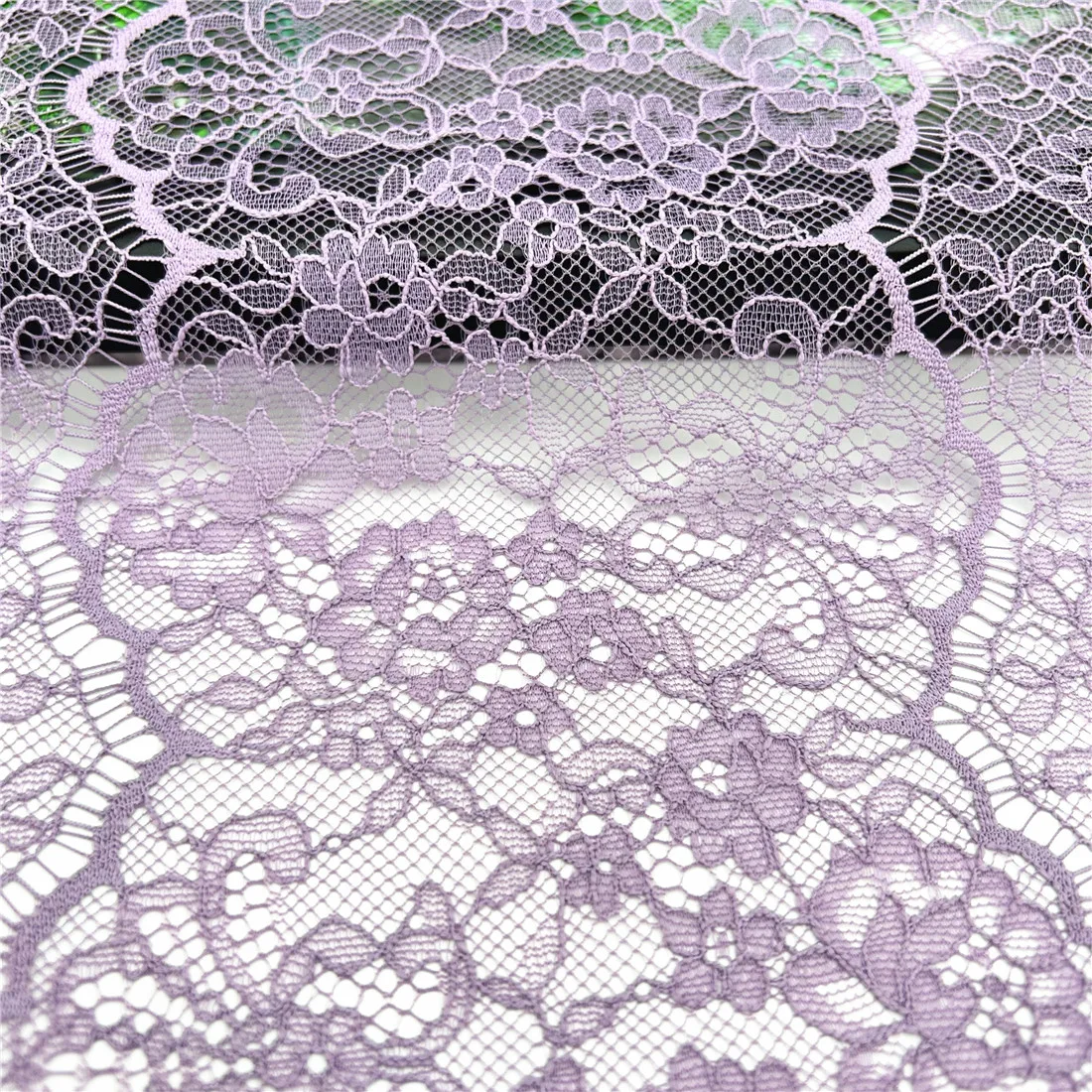 3y/lot Width 9 inch 23cm Purple Eyelash Lace Trim Non-Elastic Lingerie Sewing Craft DIY Apparel Fabric Lace Underware Material 4