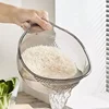 Rice Washing Bowl Plastic Colander Sieve Vegetable Drainer Basket Kitchen Tools Food Beans Sieve Fruit Drainer 2