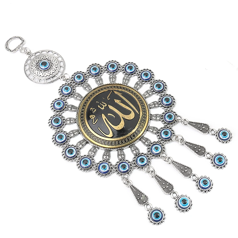 

Lucky Turkish Blue Eye Pendant Wind Chimes Wall Hanging Decor Islam Muslim Allah Amulet Protection Blessing Home Decoration Gift