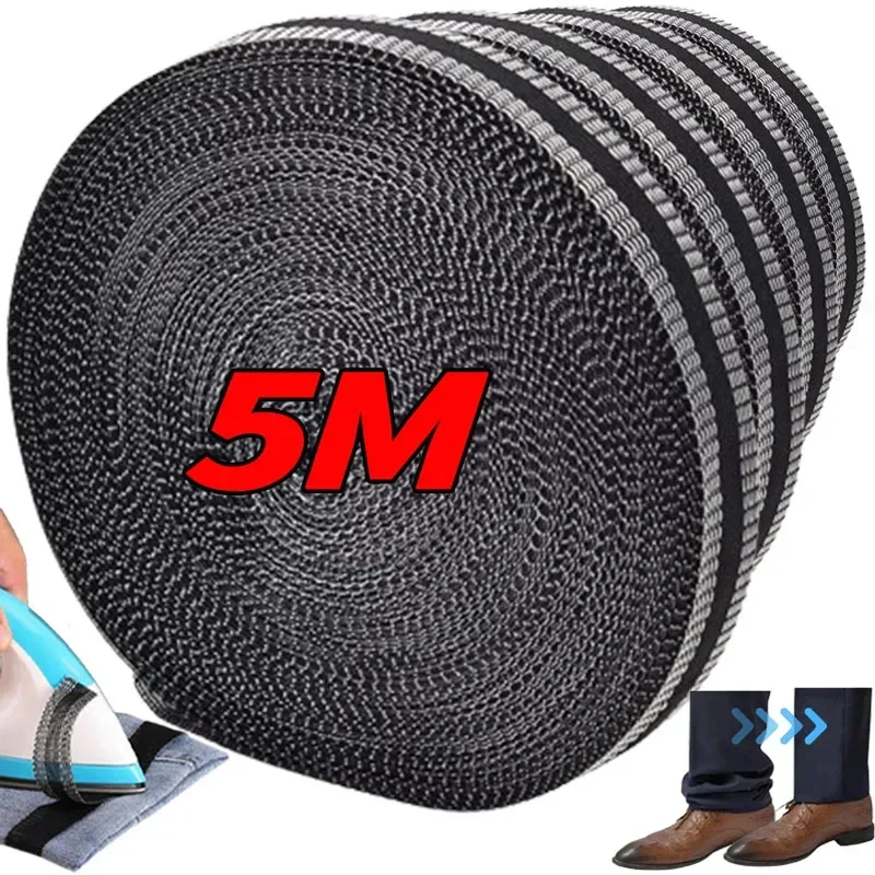 Clothing Edge Shorten Paste Tape Self-Adhesive Iron-On Patch Hem for Pants Trousers Shorten Repair Fabric Clothing Sewing Tools self adhesive tape self adhesive fabric tape clothing auxiliary fabric