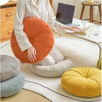 Round Chenille Floor Cushion 1
