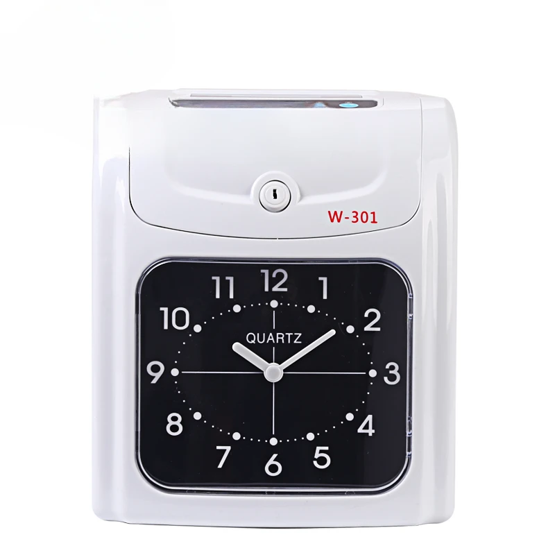 

Microcomputer employee commuting paper card punch clock, two-color blackout, electronic paper card attendance machine