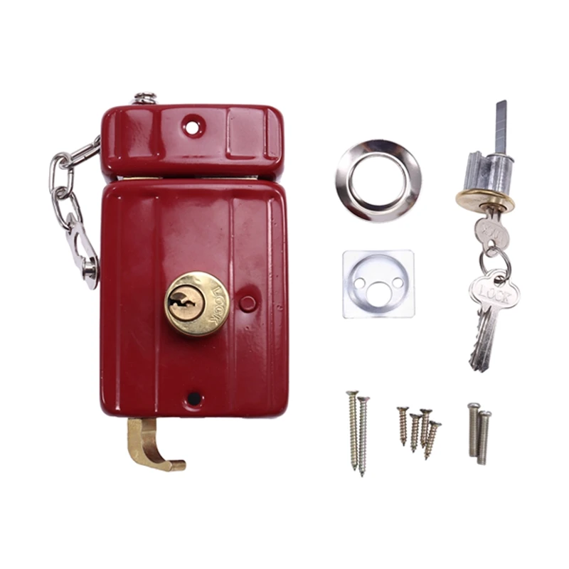 24-Hour Delivery Cast Iron Anti-Theft Lock Exterior Door Multiple Insurance Security Household Indoor Dormitory With Key Wooden