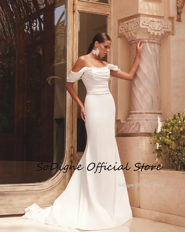 SoDigne Mermaid Off Shoulder Wedding Dresses Strapless Appliques Bride Dress Elegant Bridal Gowns vestidos de novia Customized 12 Seadbc67a18b94ead8d97881efd6279fd2