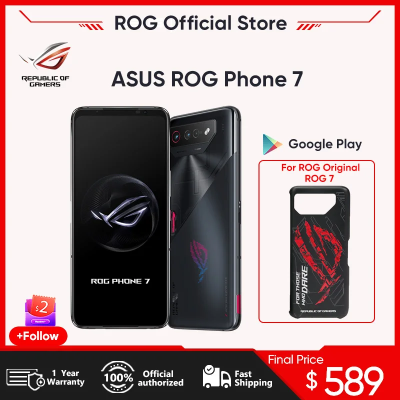 ASUS ROG Phone 7/7 Ultimate Gaming Phone Snapdragon 8 Gen 2 165Hz AMOLED Support Google Play ROG 7 Pro чехол mypads mercedes мерседес 2 мужской для asus rog phone 6 pro задняя панель накладка бампер