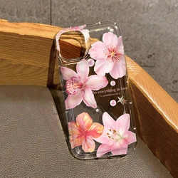Floral Pattern Transparent Shockproof Soft TPU Phone Case Cover for iPhone 12 Pro (4)