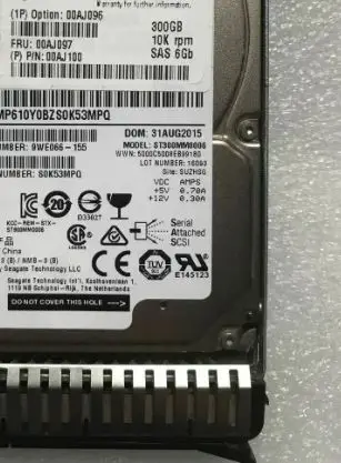 For 00AJ096 00AJ097 00AJ100 300G 10K SAS X3650M5 3550M5 server hard drive