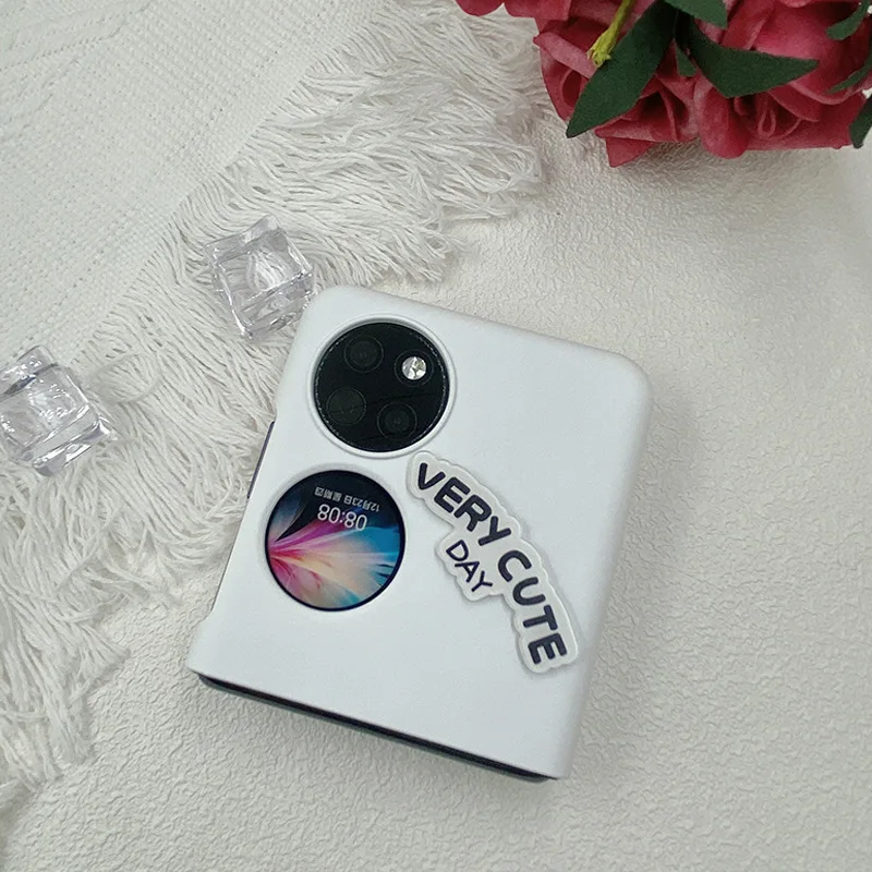 Case For Huawei Pocket S P50 Poket DIY Alphabet Big Billed Duck Snow White Hard Mobile Phone Case Cover