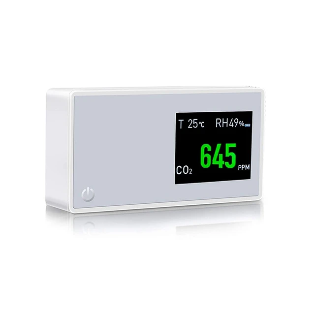 Air Quality Monitor For CO2 Detector, Carbon Dioxide 400-5000 Ppm, Air  Quality Tester For Room And Office - AliExpress