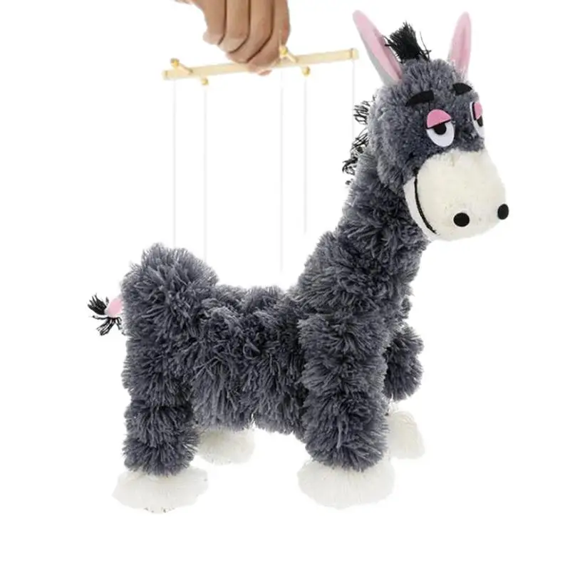 Thread Puppet Simulation New And Strange Handmade Art Walking Donkey Puppet Control Doll Donkey Toy Full Body For Girls Boys Kid students invisible button roller skates shoes kids walking roller shoes boys girls single wheel and two wheels