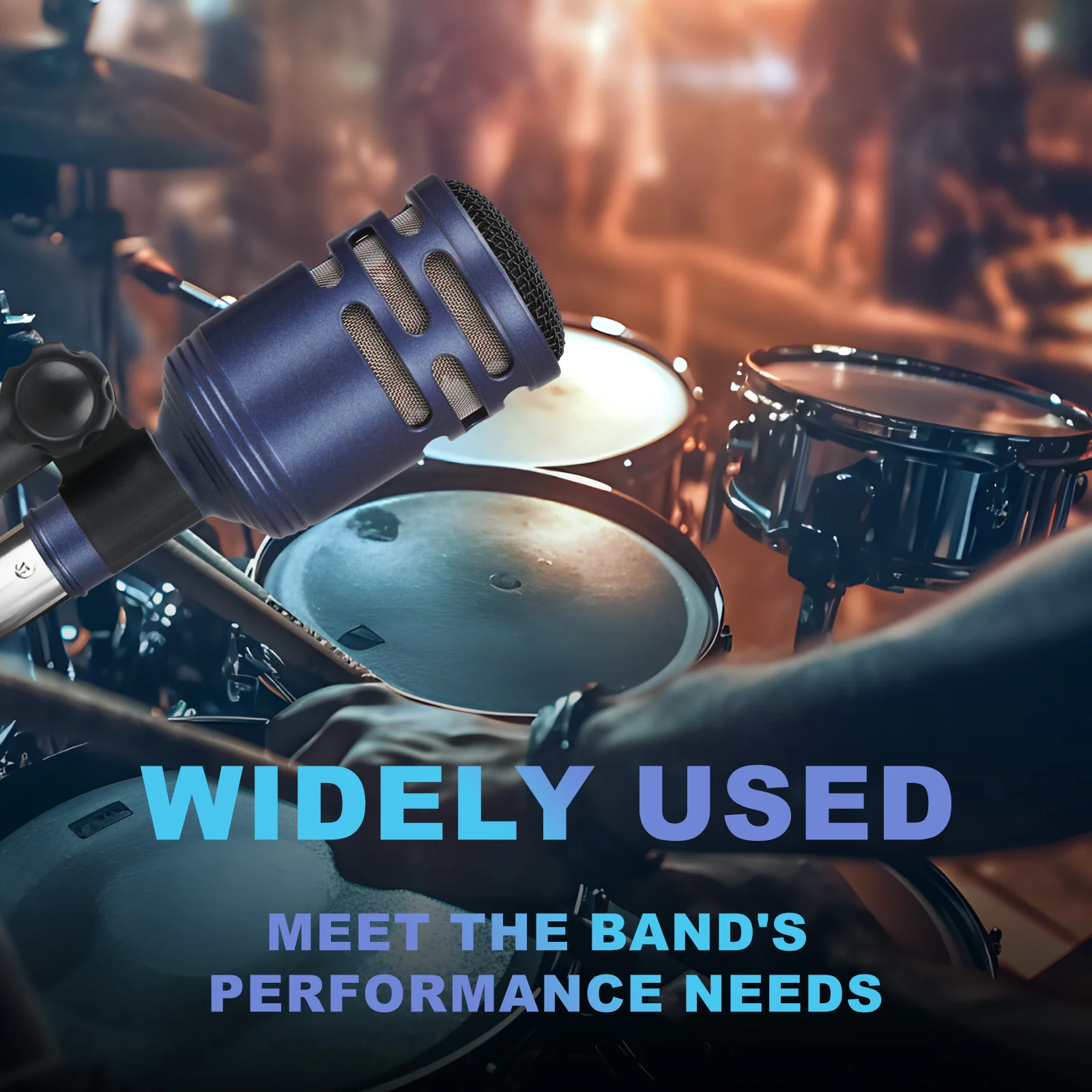 (paper box )7-Piece Wired Dynamic Drum Microphone Kick Bass, Instrument Tom/Snare & Cymbals Mic Set Instrument Mics