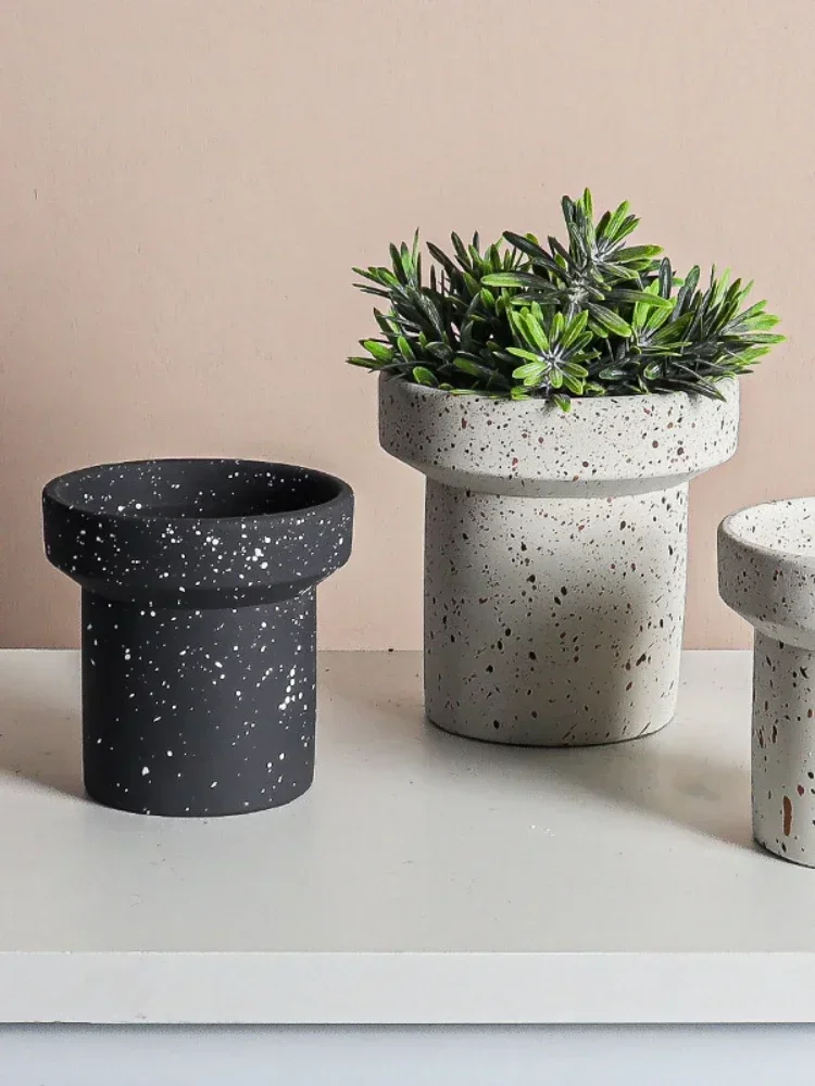 Creative cement flower pot Nordic simple trend green plants succulent pot vase home room decoration ins home decoration, flower pot,flower vase,plant pot