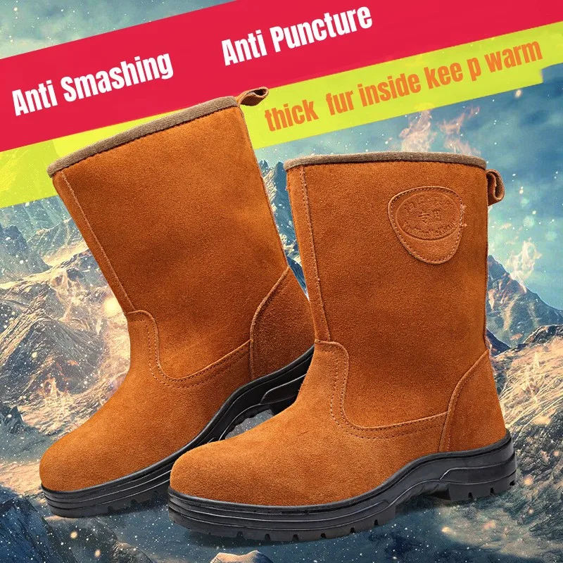 Diansen 2023 New Security Shoes Winter Warm Safety Shoes For Work Non