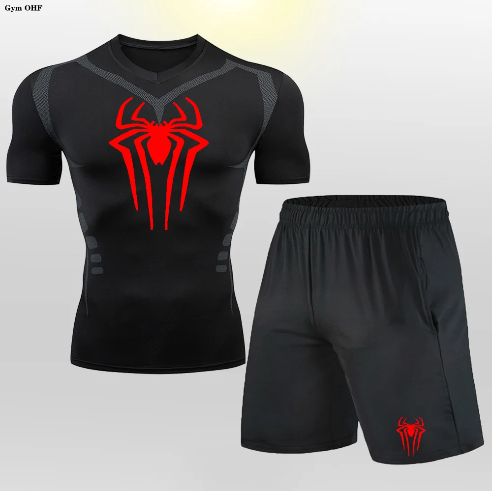 Compression t shirt sport t shirt running t shirt fitness clothes men undershirts men linen t shirt men winter sweatshirt Men MMA Boxing Shorts Compression T Shirt Pants Rashguard Fitness Long Sleeves Base Layer Skin Tight Men's Sportswear