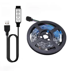 RGB LED Strip Light with Sound Sensor and Flexible Installation - 5M (3Key Control)