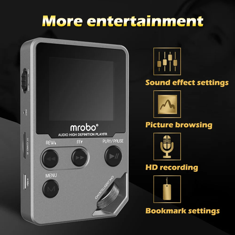 HiFi Stereo Music MP3 Player HD Lossless DAC Decoding Mini Sports Walkman Portable MP4 Support FM Radio/E-book/Recorder images - 6