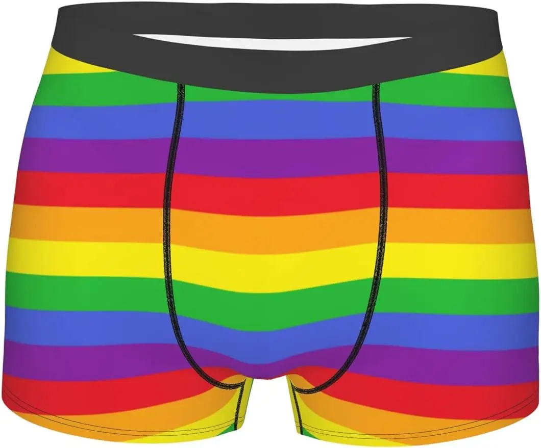 

Men's Boxer Briefs Underpants Colorful Printed Mens Soft Underwear,Comfy Breathable Short Trunk