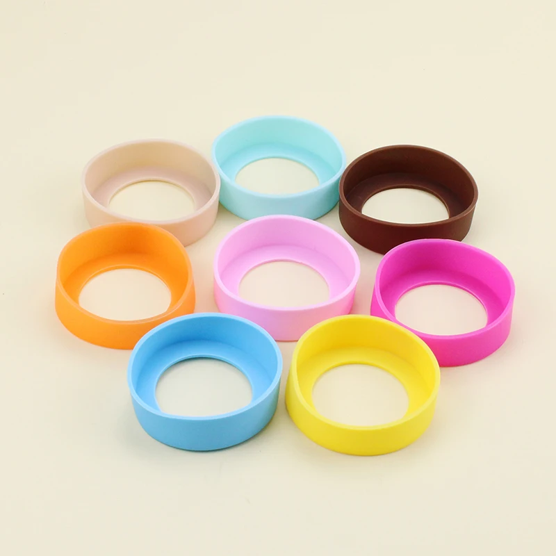 6.5CM Vacuum Cup Bottom Pad Protective Anti-slip Bottle Sleeve Silicone Coasters in Multi Sizes