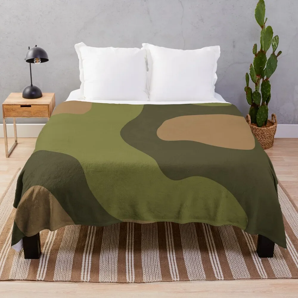 

Norwegian M98 camo pattern Throw Blanket Personalized Gift Single Winter beds Blankets