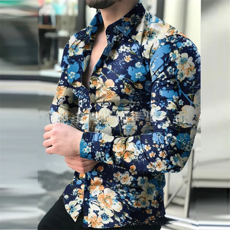 Men's Shirt Graphic Cube 3D Printed Shirt Casual Long Sleeve Button Top Clothing Fashion Design Party Ball Shirt Summer 6XL