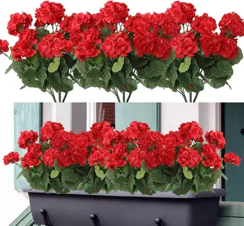 1/5 pezzi di pianta artificiale di seta fiore della begonia giardino esterno arco protezione UV sposa casa bonsai festa di Natale regalo fai da te 1