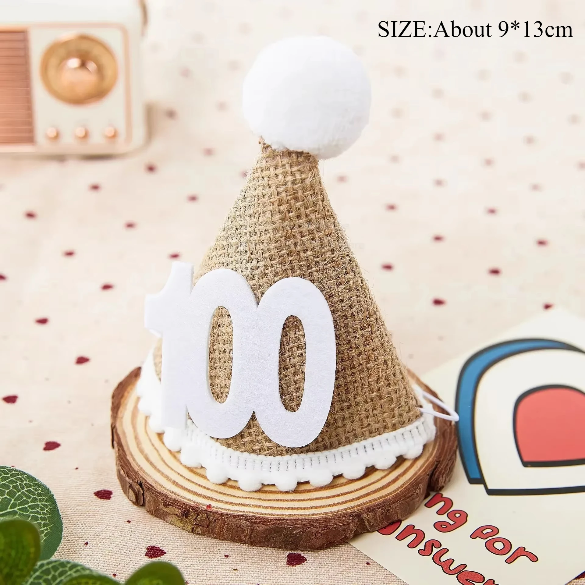 Ins Crown Happy Birthday Hat baby crown hat birthday crown party hat birthday headband set for Kids Durable Felt Fabric Celebration Headband Decorations Baby Birthday Wedding Party Supplies