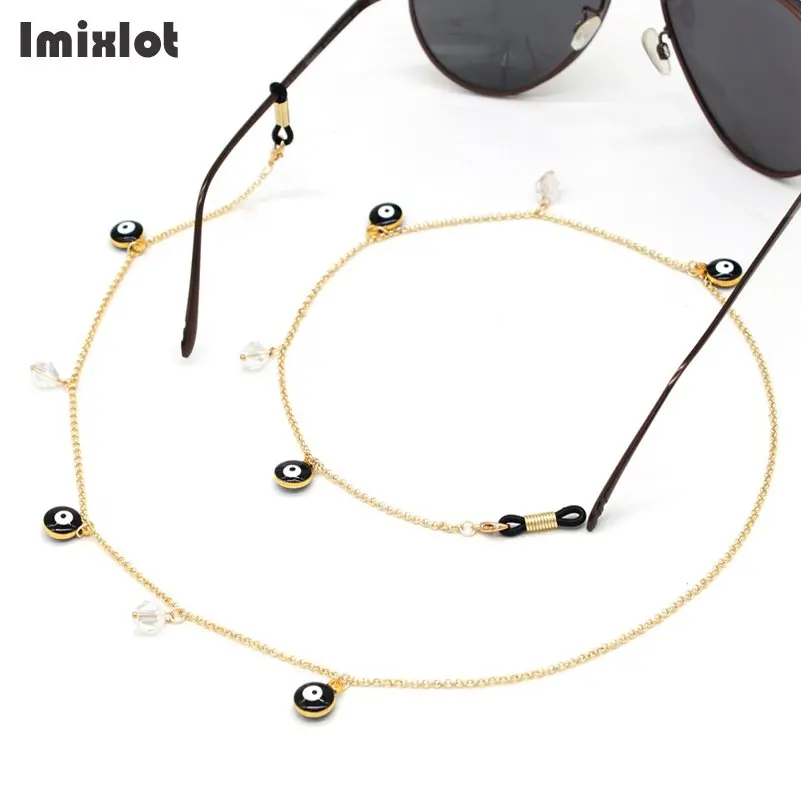 

Boho Evil Eyes Resin Beads Glasses Chains Lanyard Face Mask Chain Holder Eyeglass Rope Sunglasses Cord Neck Strap Gift for Women