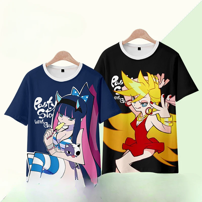 

Anime Panty & Stocking with Garterbelt 3D Print T Shirt Women Men Summer Fashion O-neck Short Sleeve Funny Tshirt Graphic Tees