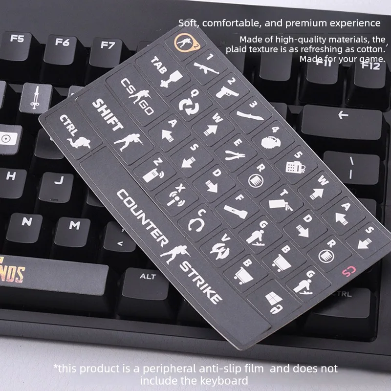 Logitech G610 키보드용 범용 미끄럼 방지 땀 흡수 스티커 ? 게임용 인조 스웨이드 PU 질감 보호 필름