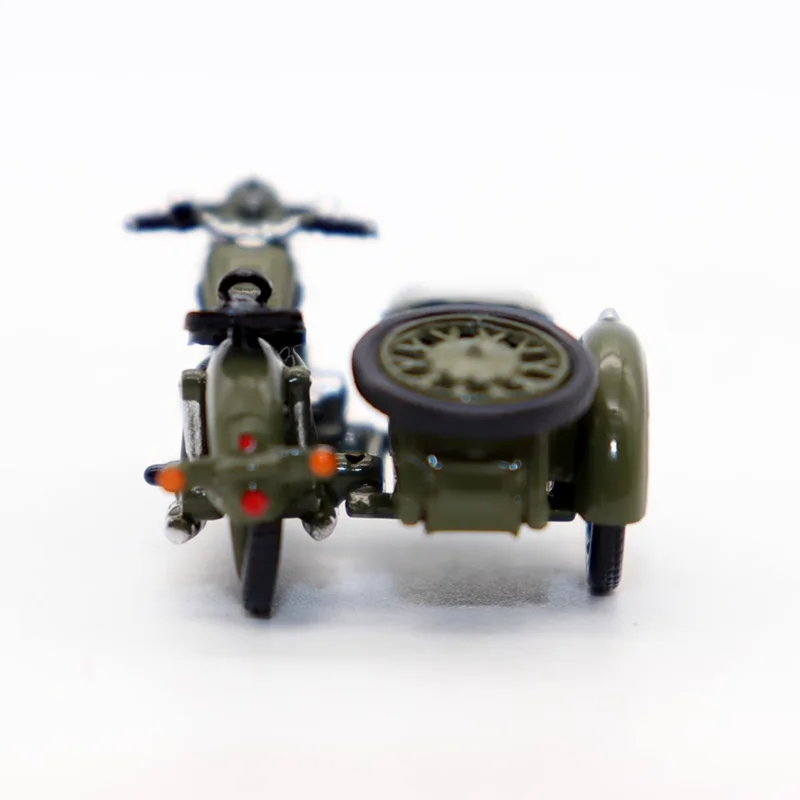다이캐스트 1/64 스케일 750 측면 3 륜 오토바이 합금 시뮬레이션 모델 장식 장난감 컬렉션 디스플레이 선물 기념품