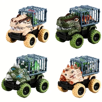 Pull-Back Dinosaur Truck Set 1