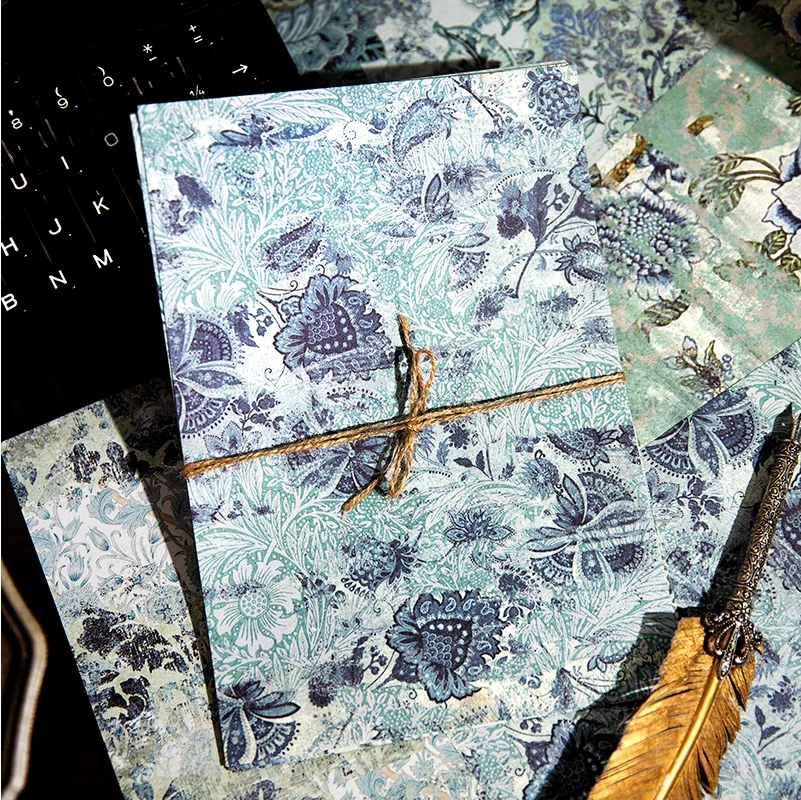 

20 листов бумаги из большого материала креативный Ретро литературный фон бумажная ручная роспись DIY Бумага для нот 6 моделей