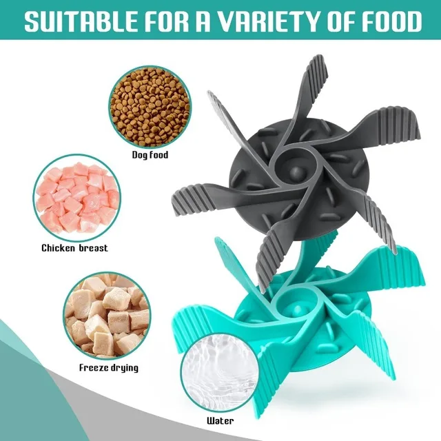 Pet Feeder Plugin Powerful Suction Cup Slow Food Anti Choking Bowl Convenient Easy Clean Extended Dogs Eating Time Pet Supplies 5
