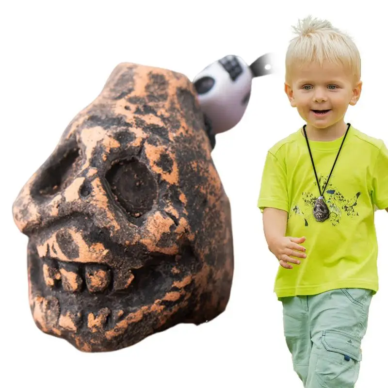Death Whistle Screaming Whistle Instrument Skull Retro Aztec Death Halloween Loudest Outdoor Camping Emergency