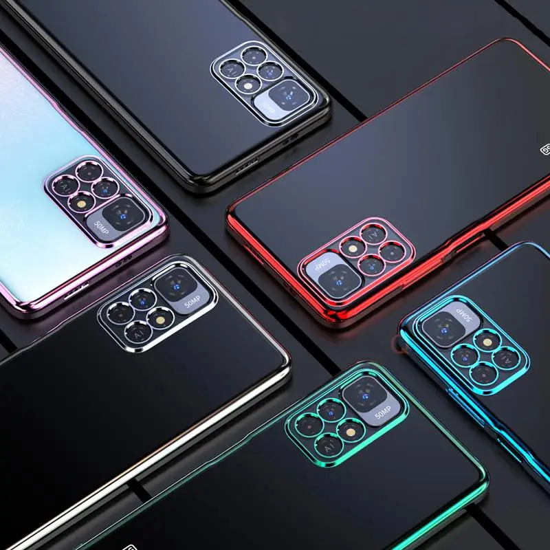 Elegant Transparent Plating Silicone Case