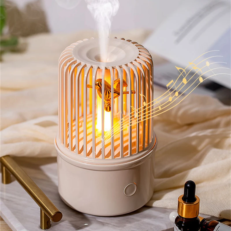 Ultrasonic Cool Mist Air Humidifier USB Electric Aroma Essential Oil  Diffuser Night Light with Music Aromatherapy Diffuser 200ML - AliExpress