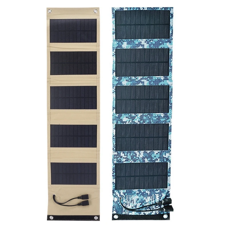 

Портативная солнечная панель, 2usb, внешний аккумулятор для сотового телефона, 10 Вт, зарядное устройство для аккумулятора, для туризма, рыбалки
