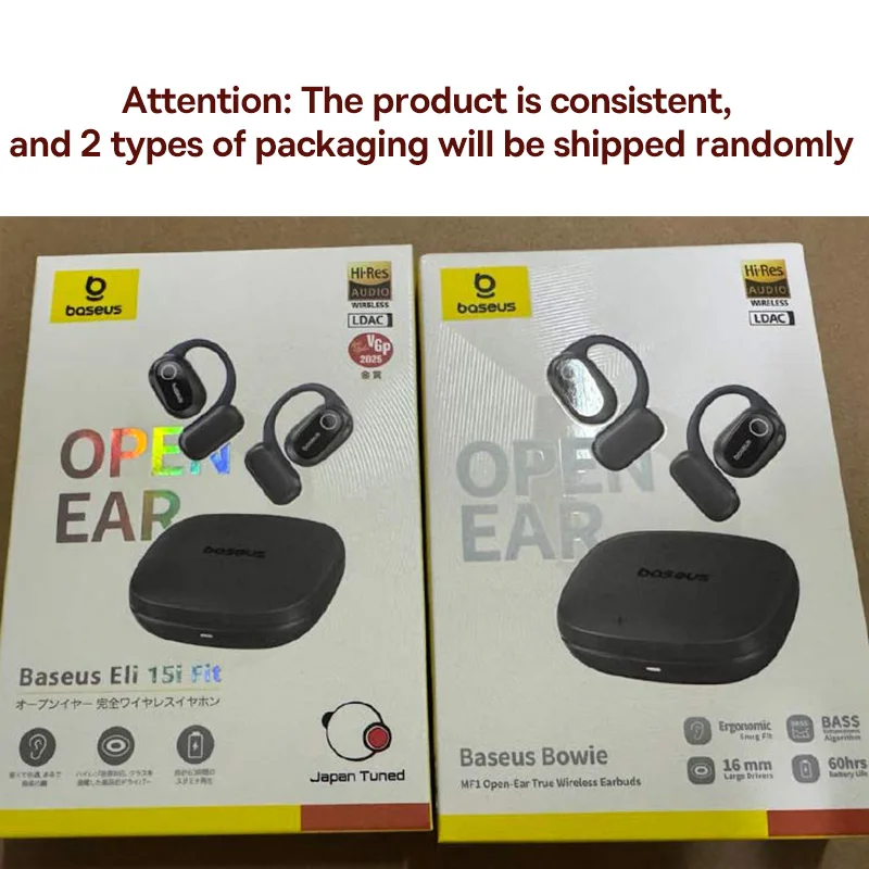 Cuffie Baseus Bowie MF1 Open-ear Con LDAC – 60 Ore Di Riproduzione, 4 Microfoni AI, Driver Da 16 Mm, Chiamate Chiare E Bassi Potenti