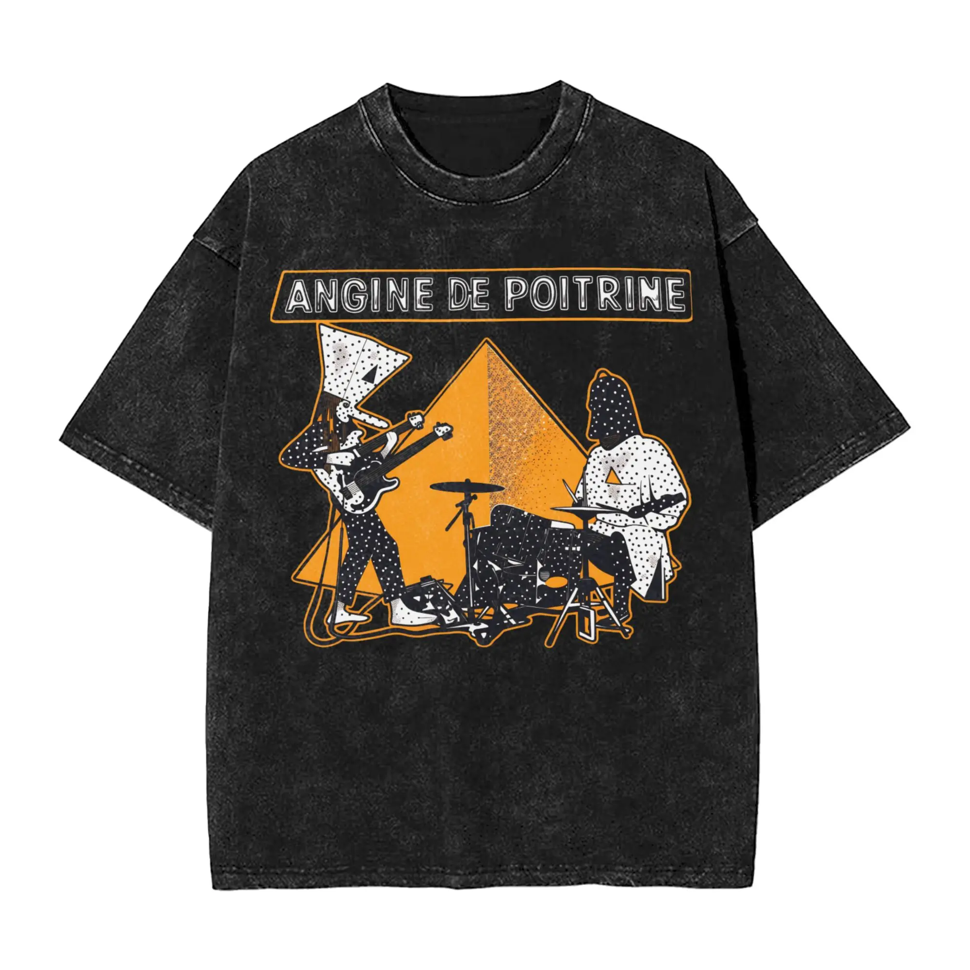 Angine De Poitrine Musik-T-Shirts für Herren, 100 % Baumwolle, Neuheits-T-Shirt, Rundhalsausschnitt, kurzärmelige Kleidung, Geschenk