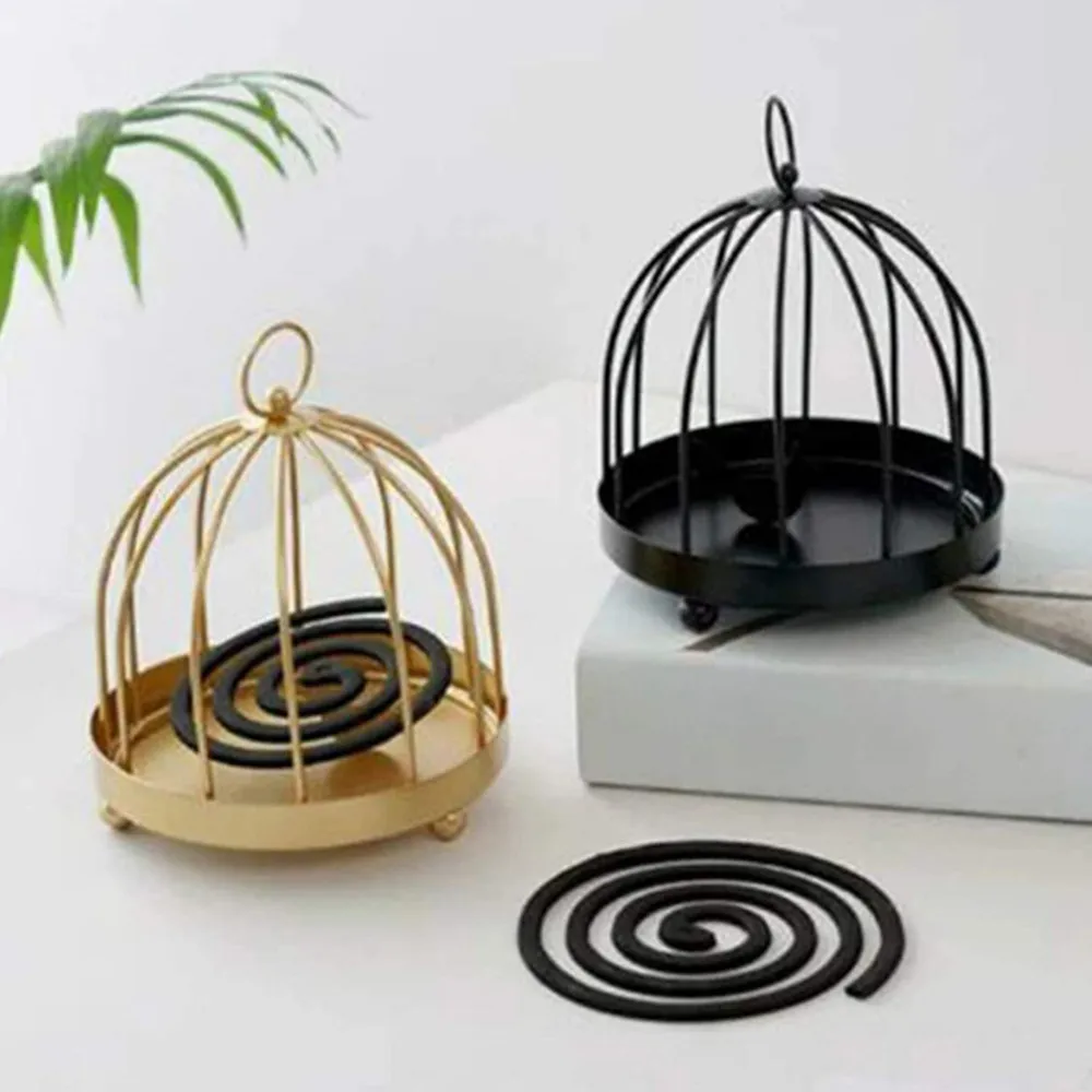 

Metal Iron Mosquito Coils Holder Birdcage Repellent Incense Rack Innovative Home Repellent Incense Rack