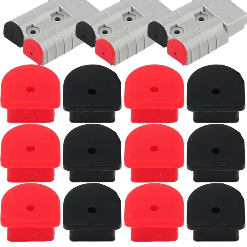 Waterproof Fixing Plug Silicone Dust Plug for Anderson Connector Plugs 50A Cable Kits Red & Black Versatile Applications Parts