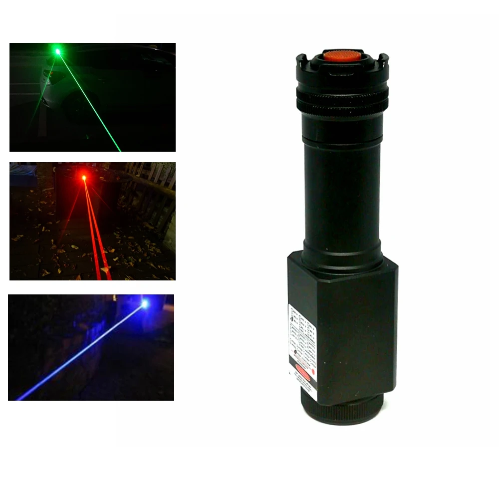 450nm 465nm 515nm 638nm Red Green Blue Laser Pointer Torch Focusable Waterproof Diving Exploration Flashlight