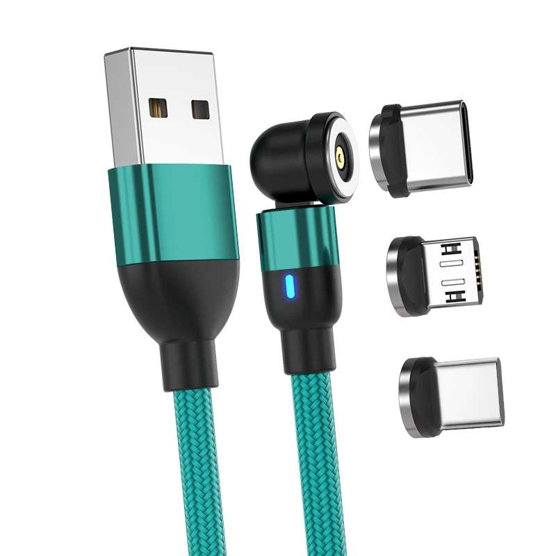 Universal 540° Rotating Magnetic USB Type C Charging & Data Sync Cable - 2.4A