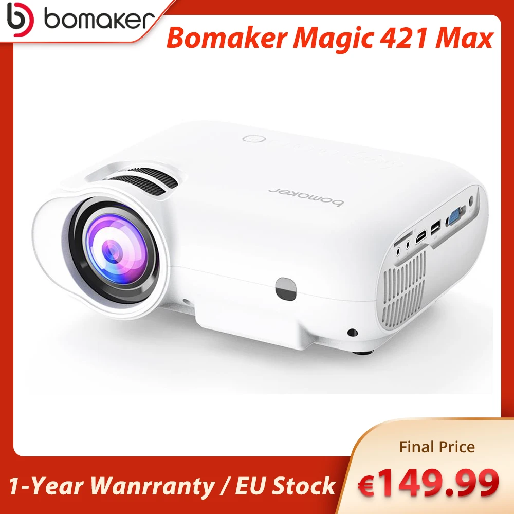 Bomaker Magic 421 Max Projector 5g+2.4g Wifi Full Hd 1080p Projector