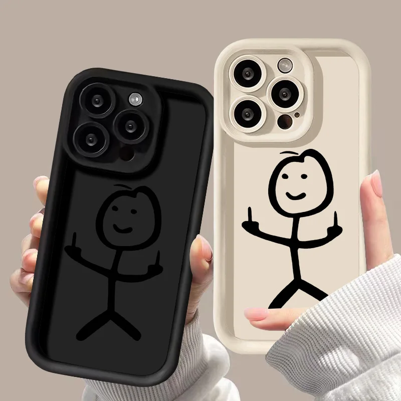 Artistic Match Man TPU Shockproof Phone Case - Soft, Durable, and Protective Cover